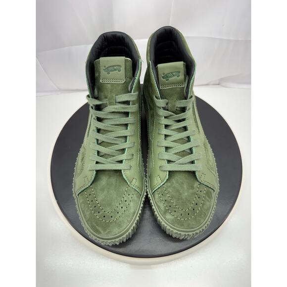 VANS Premier SK8-HI 38 Reissue Platform Army Green Suede Skate Shoes Womens 9.5 - Picture 3 of 12